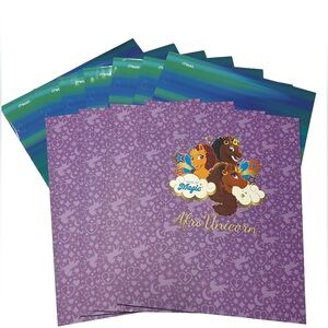 4 Purple Folders and 7 Blue/Green Five Star Folders